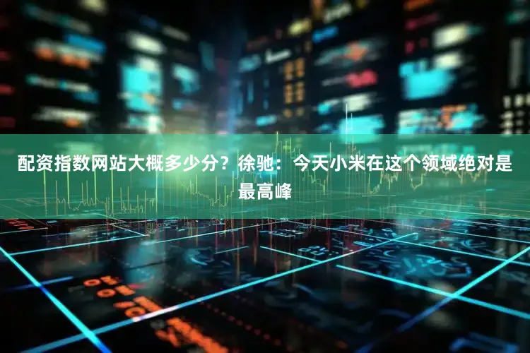 配资指数网站大概多少分？徐驰：今天小米在这个领域绝对是最高峰